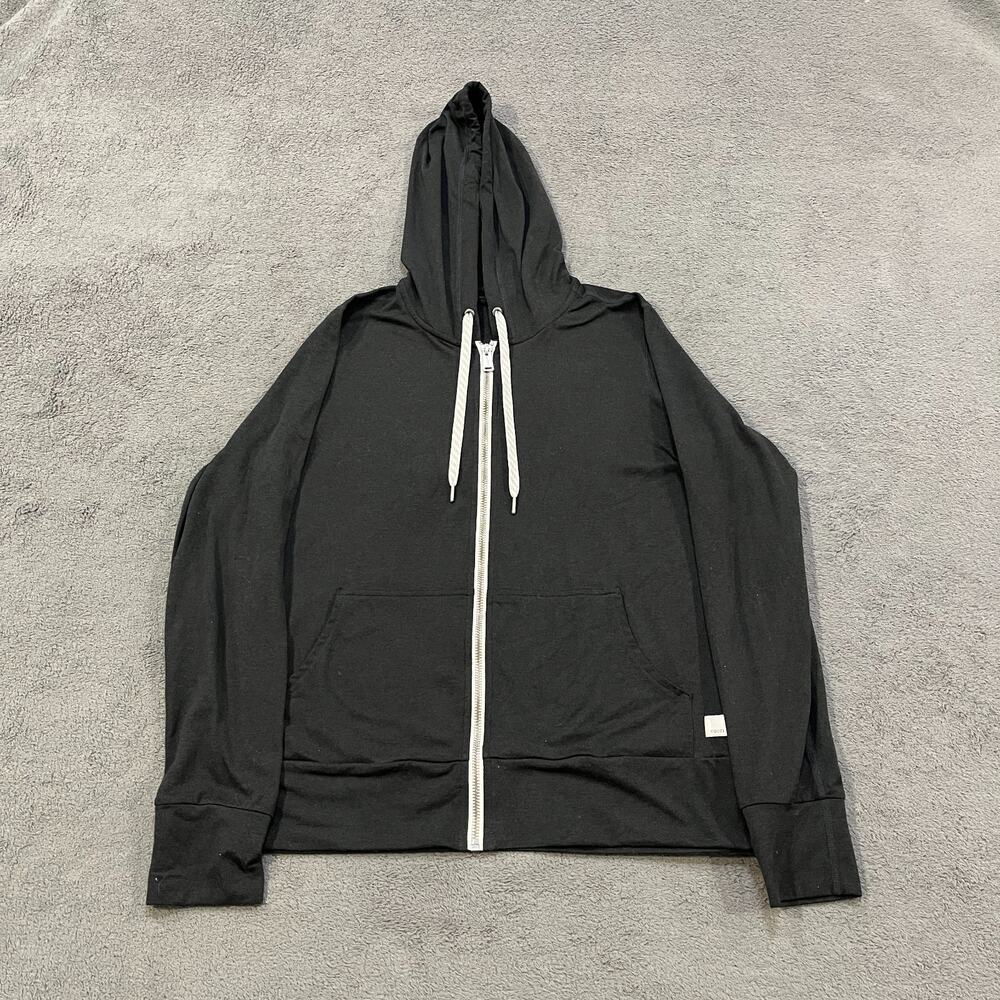 Vuori Halo Performance Hoodie 2.0 Black Full Zip Sweatshirt Women’s Size XS